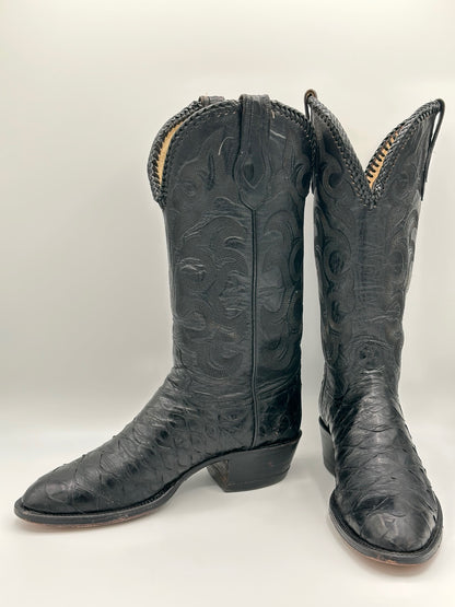 Hondo Preban Custom Anteater Cowboy Boots w/ Braided Cord size 8.5 D