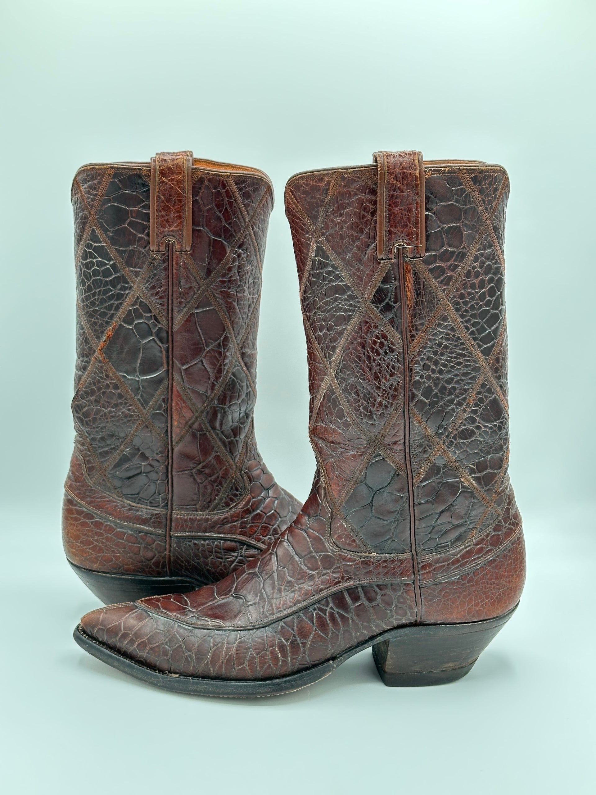 Justin 9206 vintage pre-ban sea turtle cowboy boots