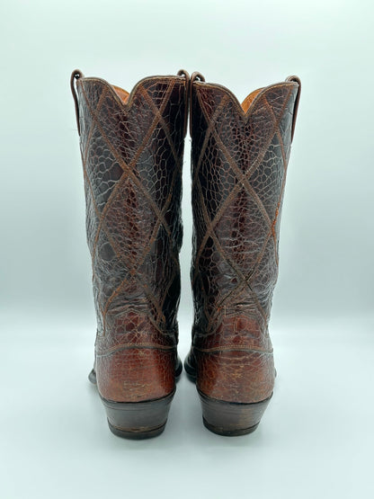 Justin Preban Full Sea Turtle Cowboy Boots size 9.5 D