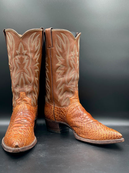 1970's Preban Justin Honey Sea Turtle Cowboy Boots size 10.5 B