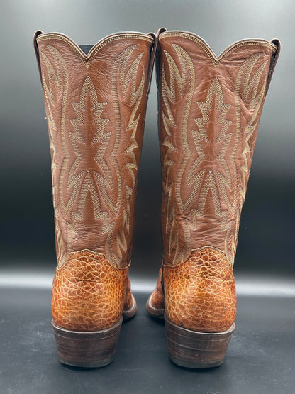 1970's Preban Justin Honey Sea Turtle Cowboy Boots size 10.5 B
