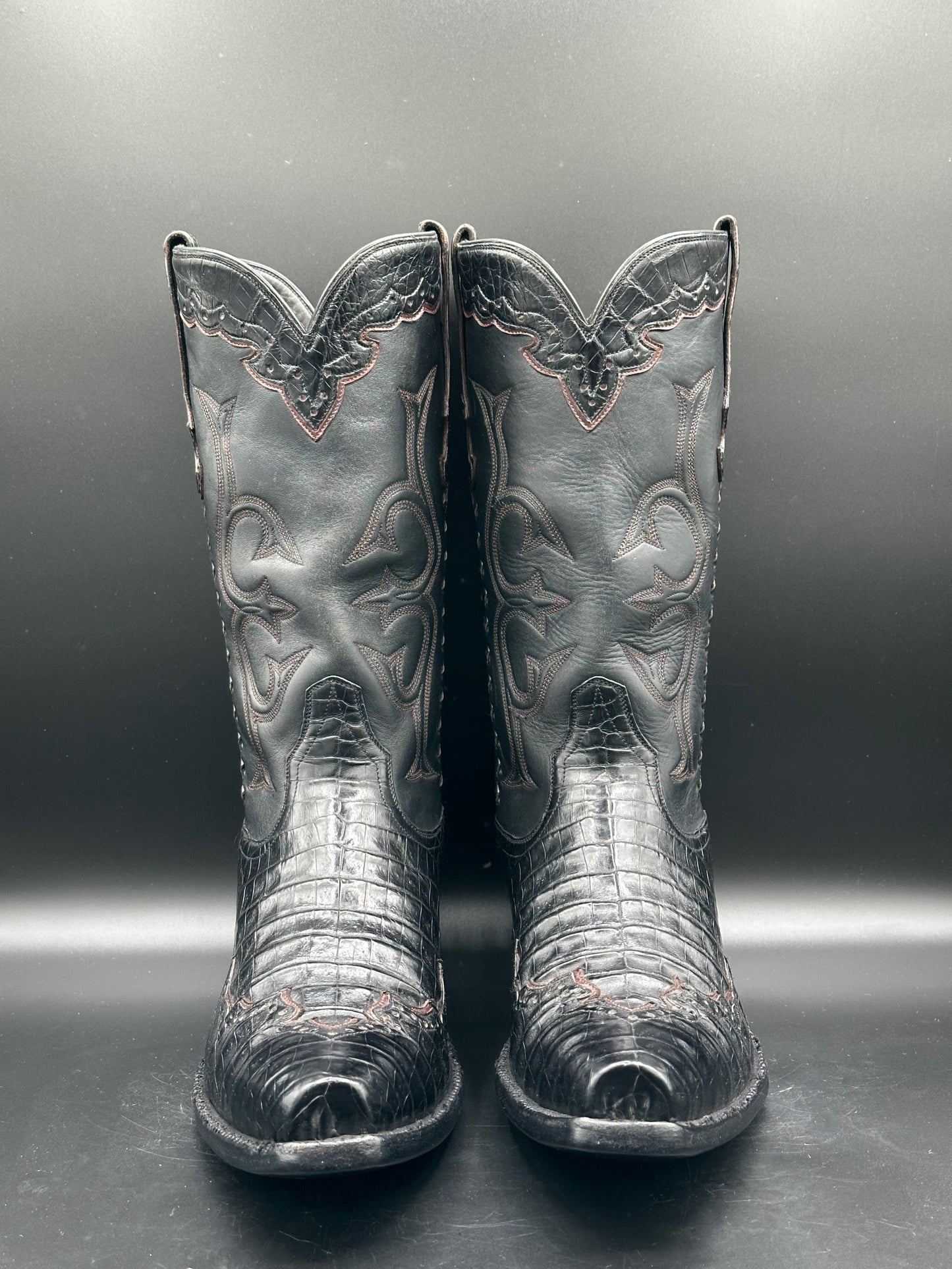 Stallion Majestic Caiman Cowboy Boots size 10 D