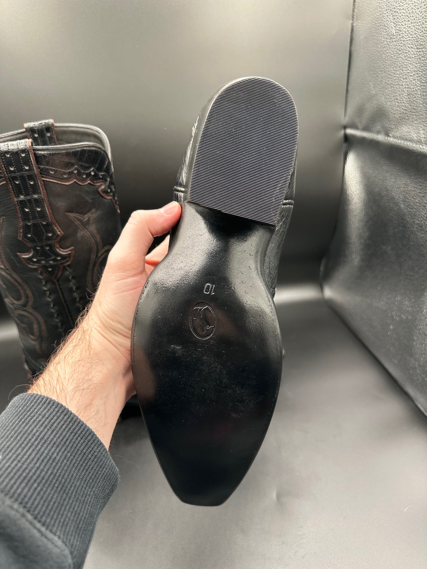 Stallion Majestic Caiman Cowboy Boots size 10 D