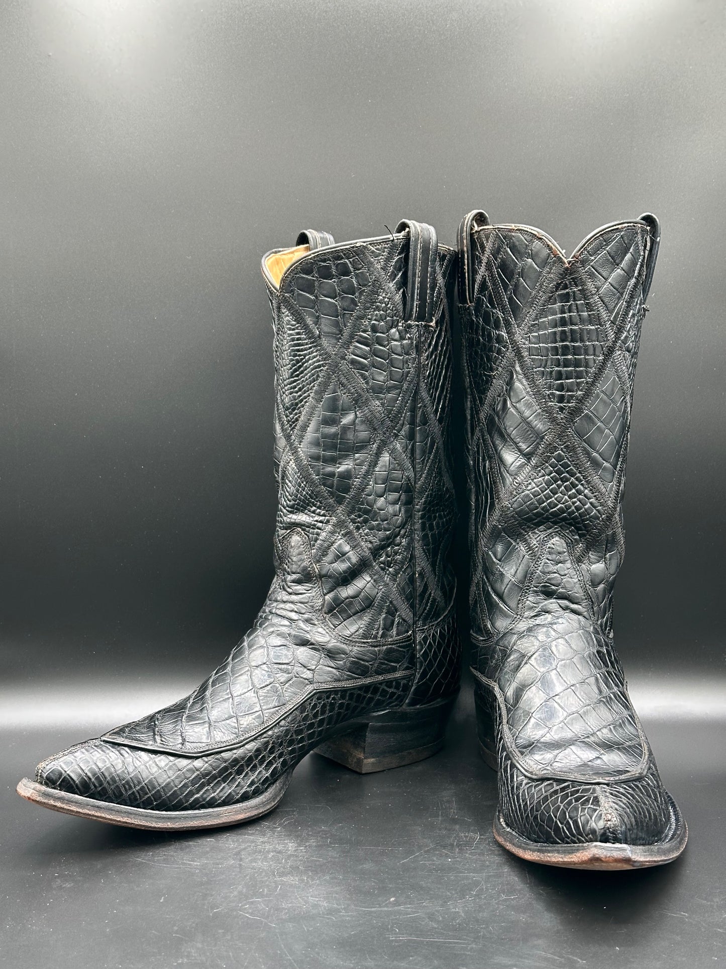 1950's Tony Lama Full Alligator Cowboy Boots size 9.5 D