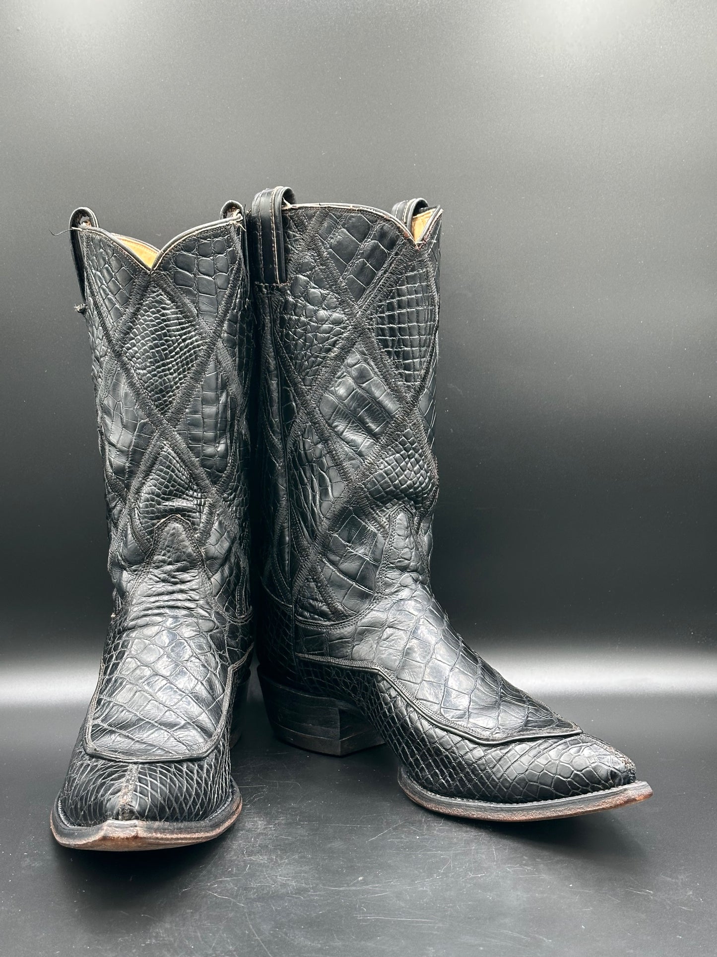 1950's Tony Lama Full Alligator Cowboy Boots size 9.5 D