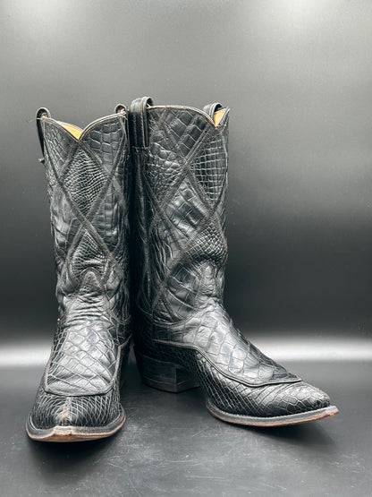 1950's Tony Lama Full Alligator Cowboy Boots size 9.5 D