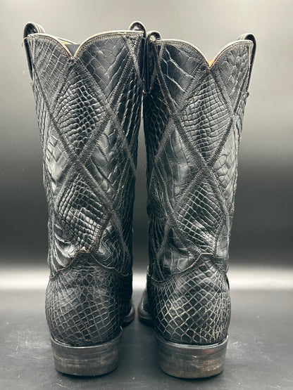 1950's Tony Lama Full Alligator Cowboy Boots size 9.5 D