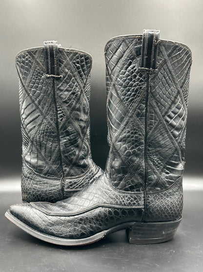 1950's Tony Lama Full Alligator Cowboy Boots size 9.5 D