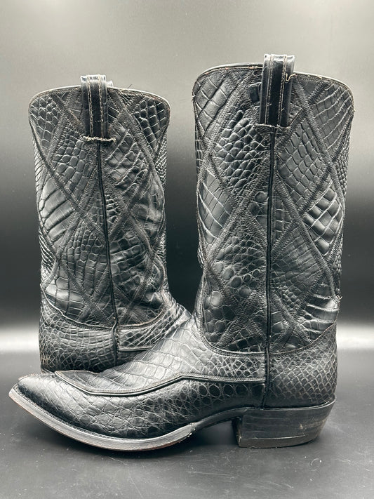 1950's Tony Lama Full Alligator Cowboy Boots size 9.5 D