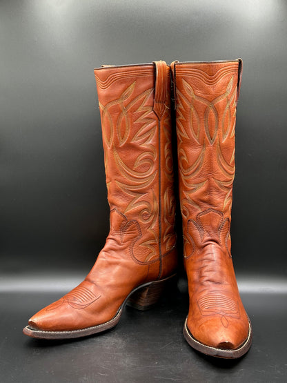 Paul Bond Custom Calf Skin Cowboy Boots size 11 B