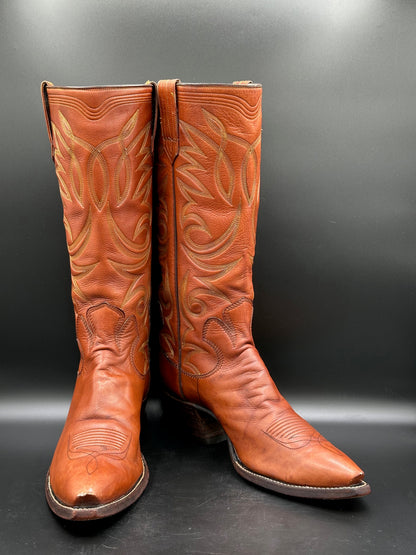 Paul Bond Custom Calf Skin Cowboy Boots size 11 B