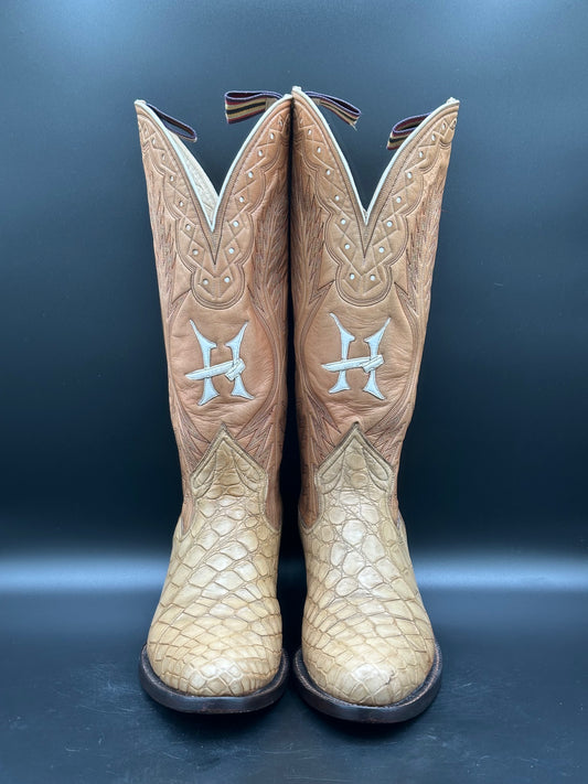 Griffith-Blucher Custom Alligator Boots size 9 D