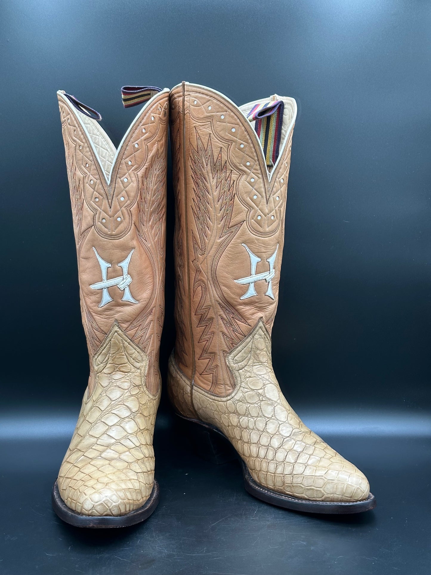 Griffith-Blucher Custom Alligator Boots size 9 D