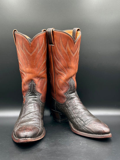 1950's Dixon Custom Ostrich Leg Cowboy Boots size 9.5 D