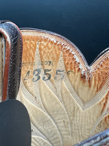 1950's Dixon Custom Ostrich Leg Cowboy Boots size 9.5 D