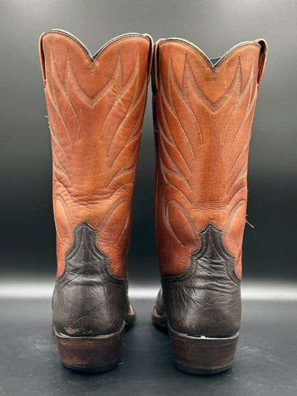 1950's Dixon Custom Ostrich Leg Cowboy Boots size 9.5 D