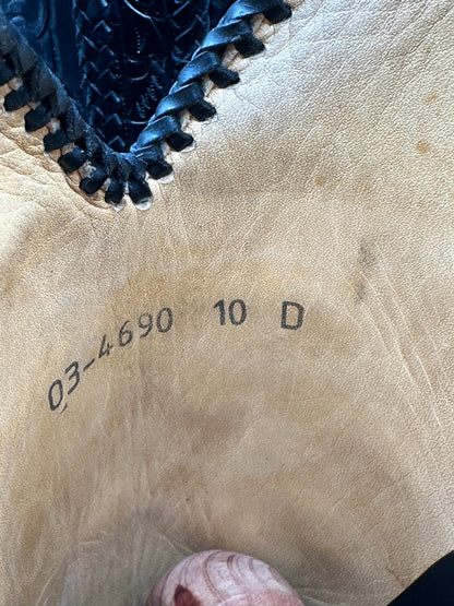 Larry Mahan Custom Hand Tooled Custom Cowboy Boots size 10 D