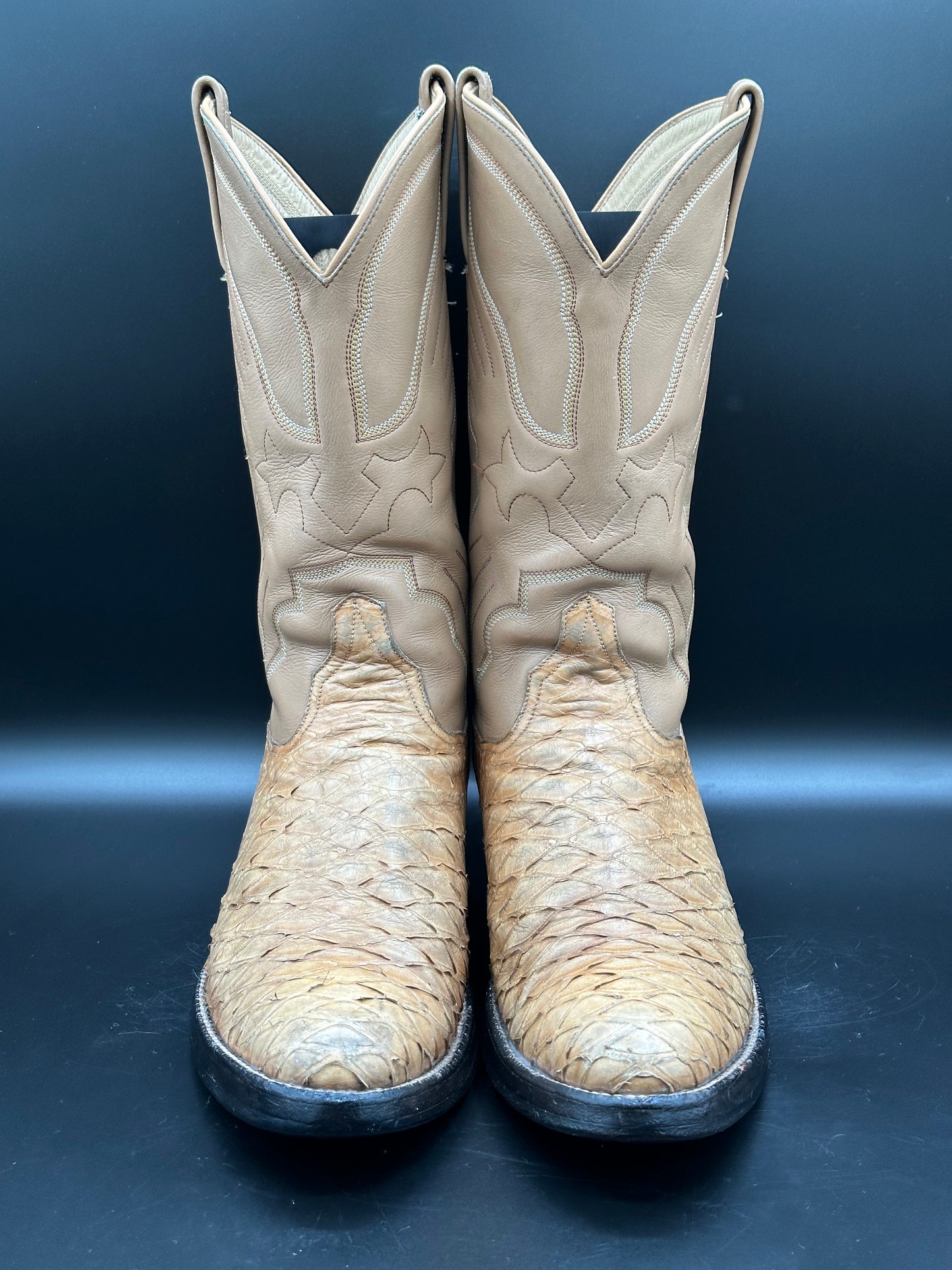 Morans Custom Preban Blonde Anteater Cowboy Boots size 9 E