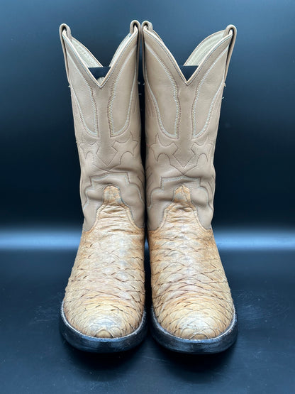 Morans Custom Preban Blonde Anteater Cowboy Boots size 9 E