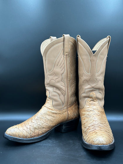 Morans Custom Preban Blonde Anteater Cowboy Boots size 9 E