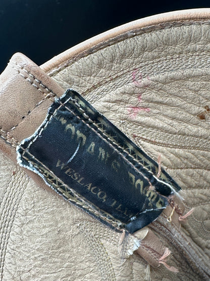 Morans Custom Preban Blonde Anteater Cowboy Boots size 9 E
