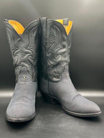 Falconhead Custom Blue Stingray Western Cowboy Boots SIZE 10 E