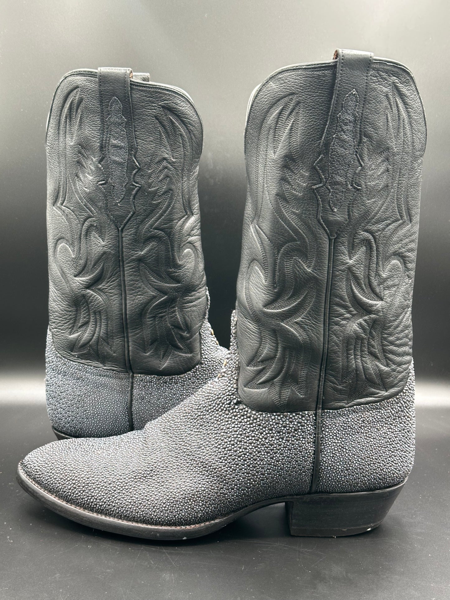 Falconhead Custom Blue Stingray Western Cowboy Boots SIZE 10 E