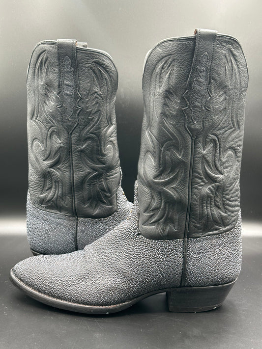 Falconhead Custom Blue Stingray Western Cowboy Boots SIZE 10 E