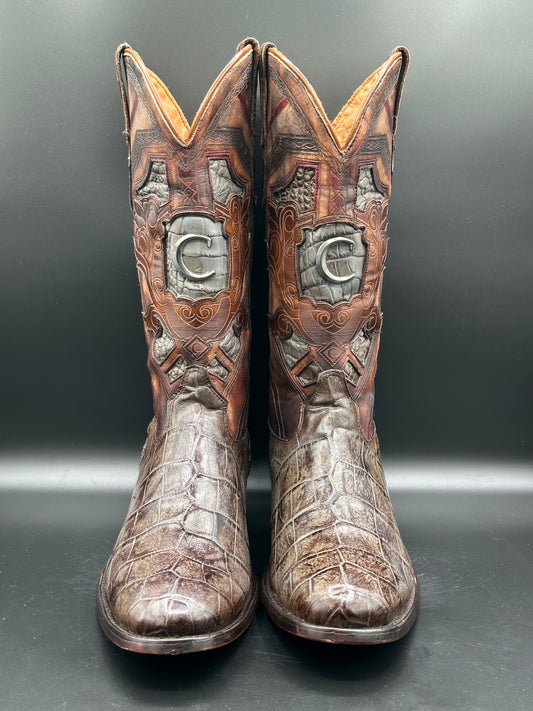 Cuadra Custom Alligator Western Cowboy Boots SIZE 12 D