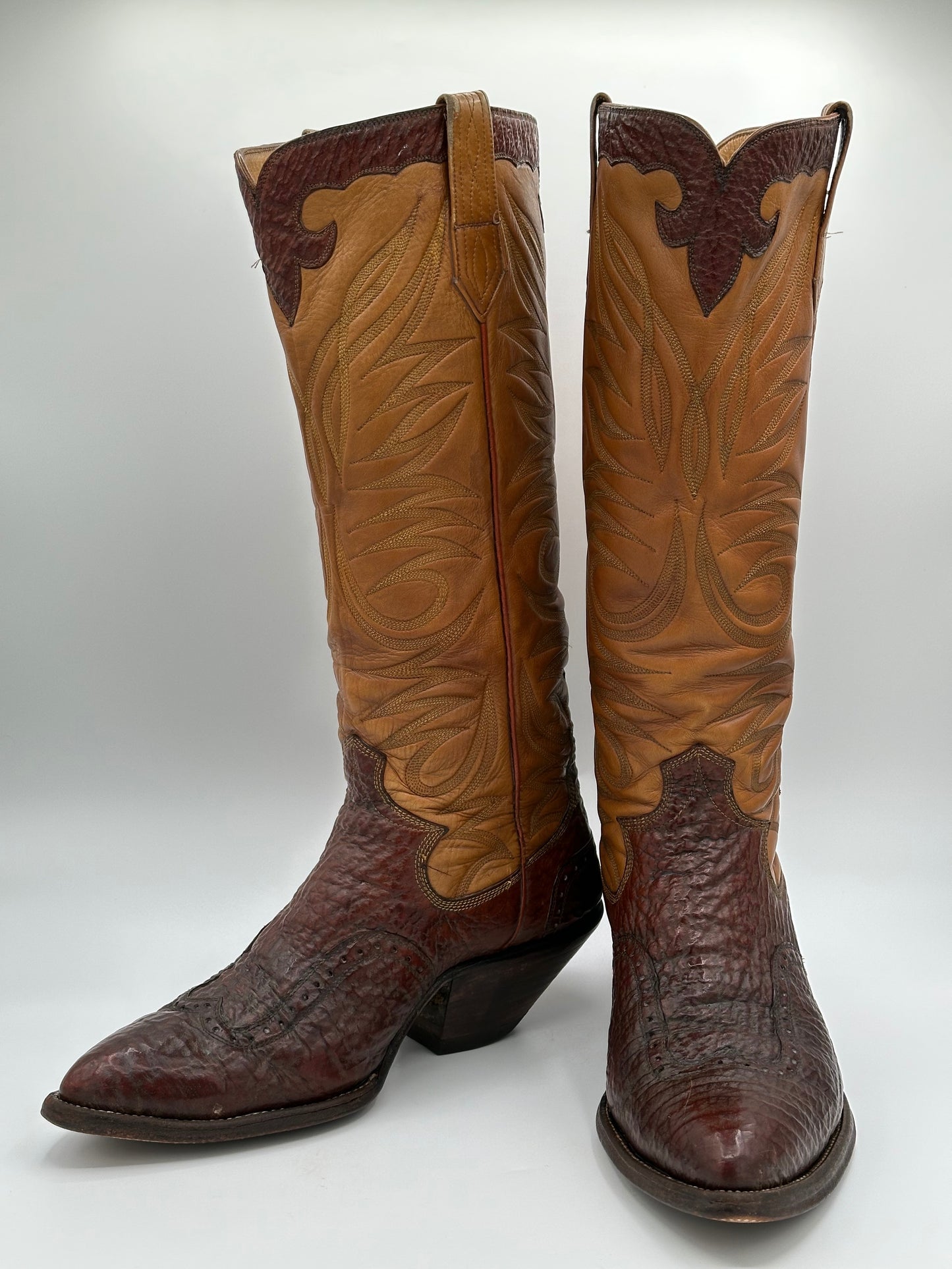 Paul Bond 1977 Custom Shark Cowboy Boot size 11 D
