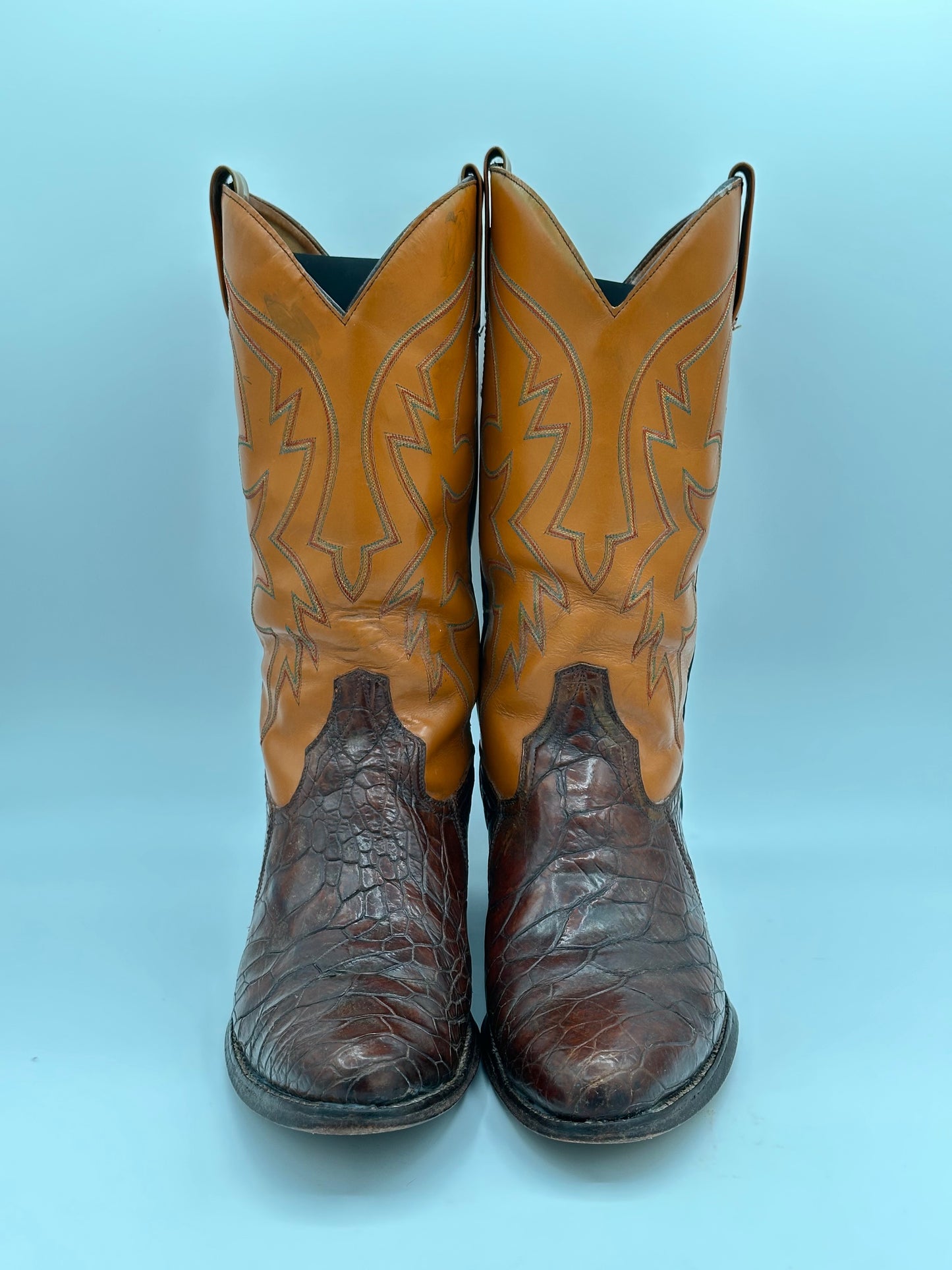 Vintage Sea Turtle Cowboy Boots size 10 D