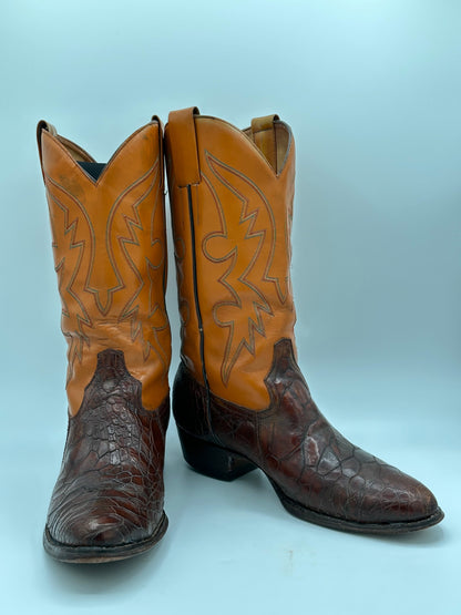 Vintage Sea Turtle Cowboy Boots size 10 D
