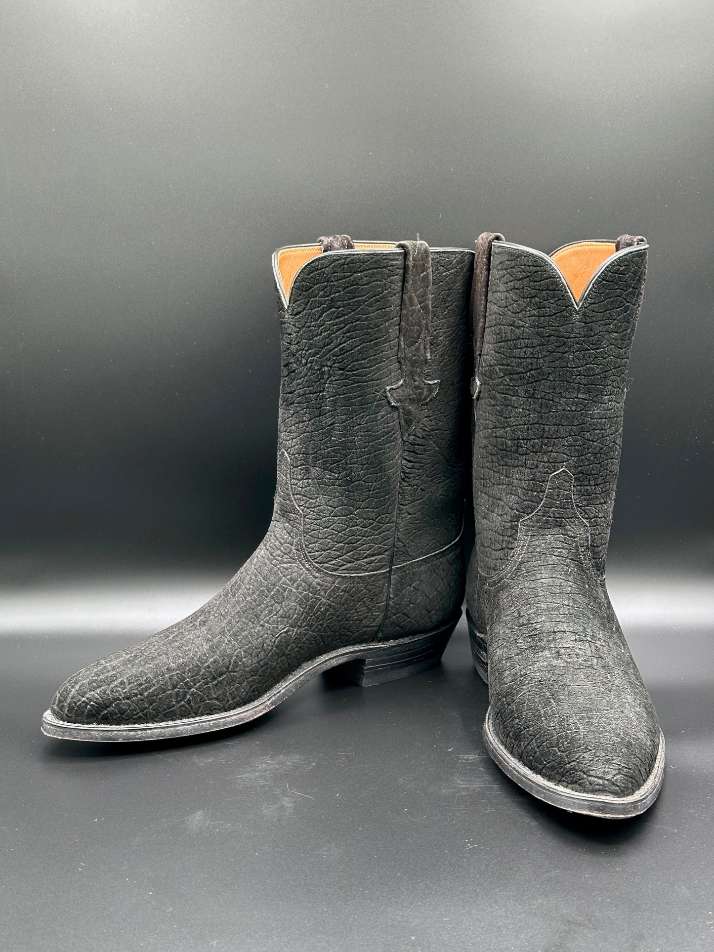 Lucchese Full Sueded Hippo Roper Cowboy Boots size 9 D