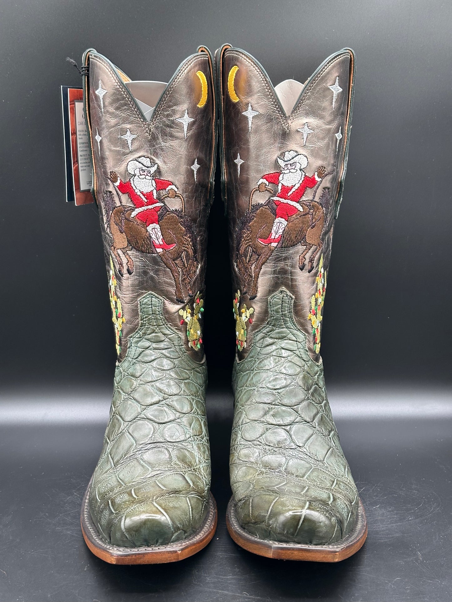 Lucchese Jingle Christmas Boots size 9 D