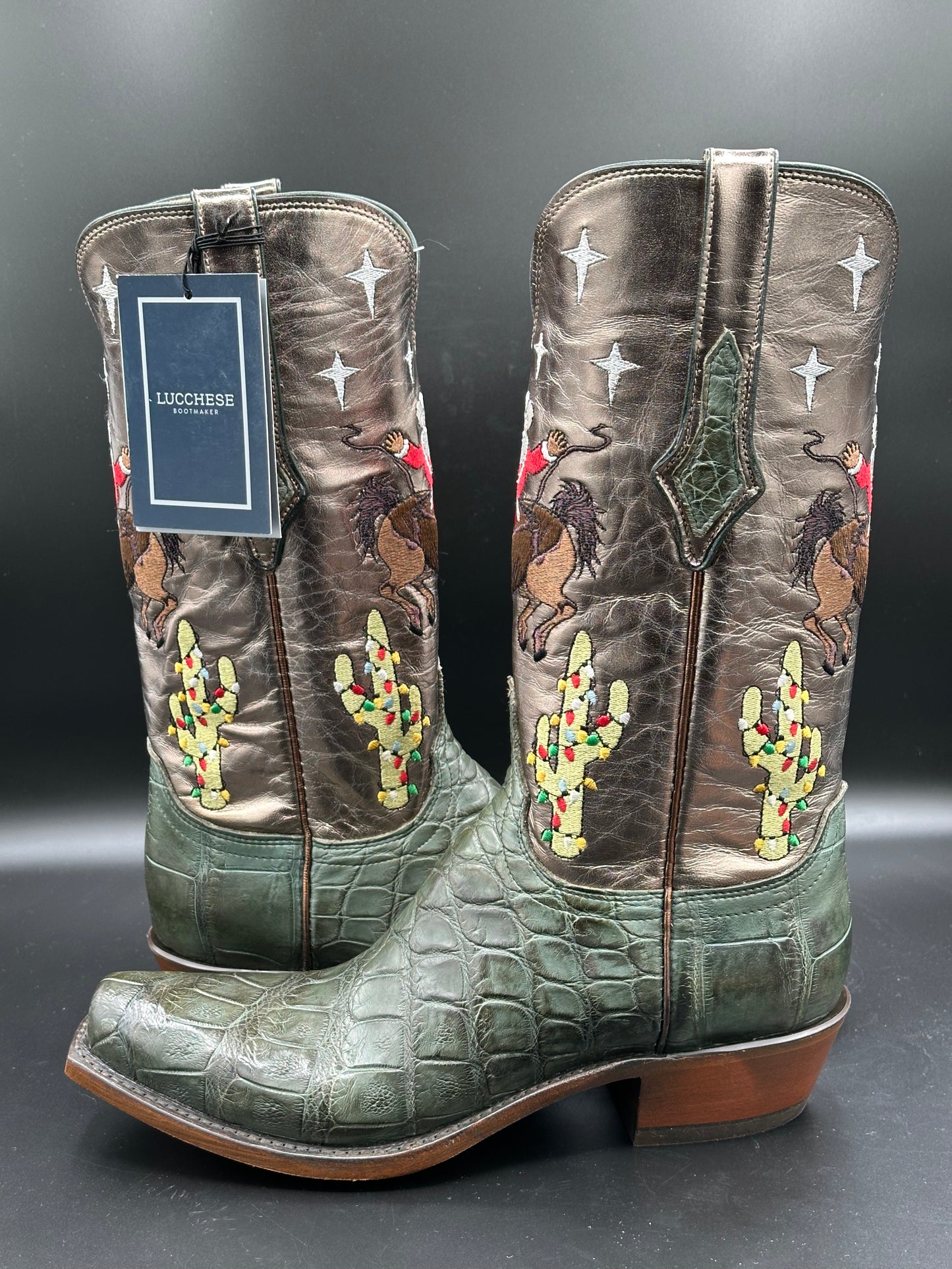 Lucchese Jingle Christmas Boots size 9 D