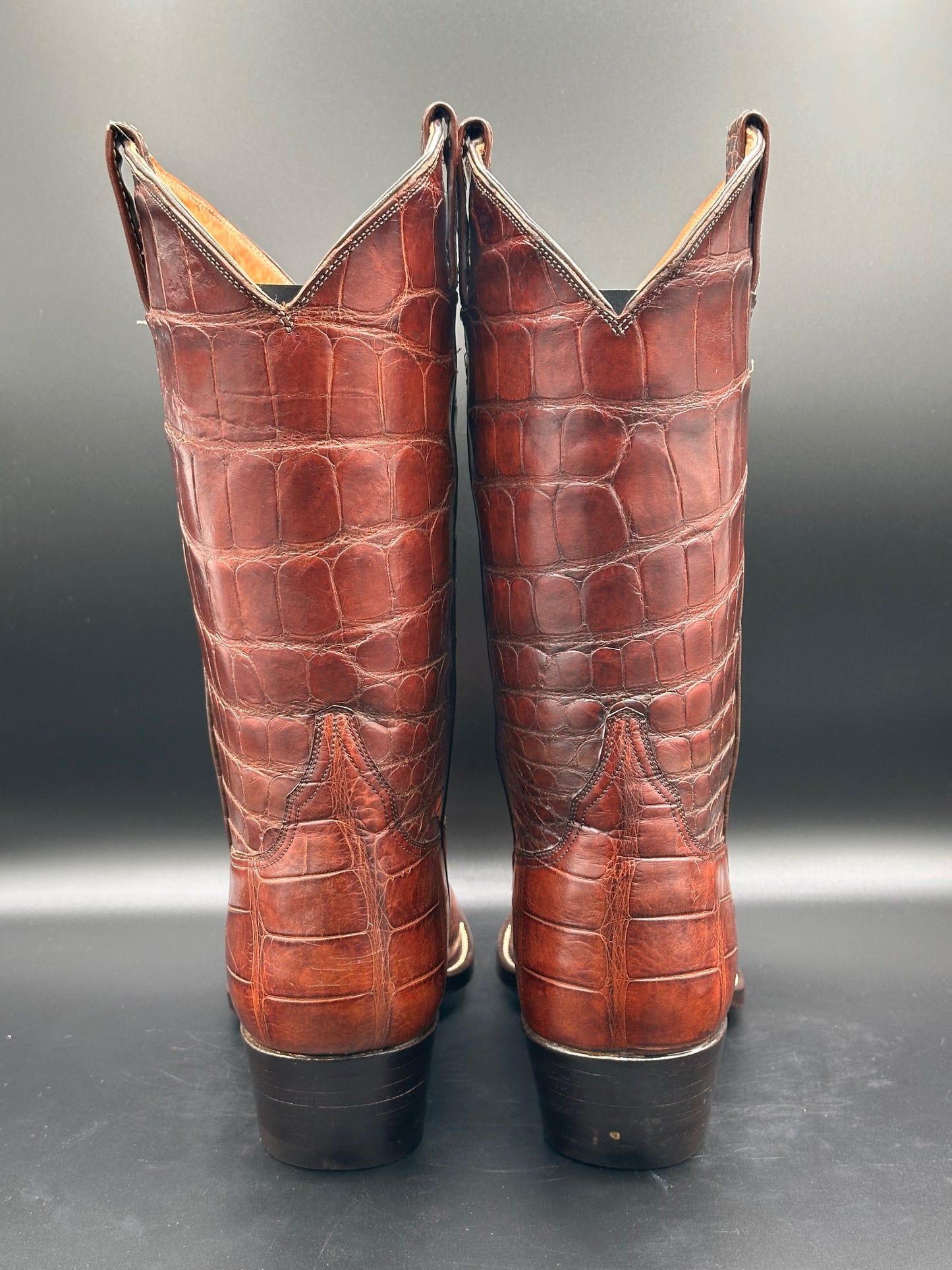 Justin FULL American Alligator Top and Bottom Cowboy Boots size 10.5 D