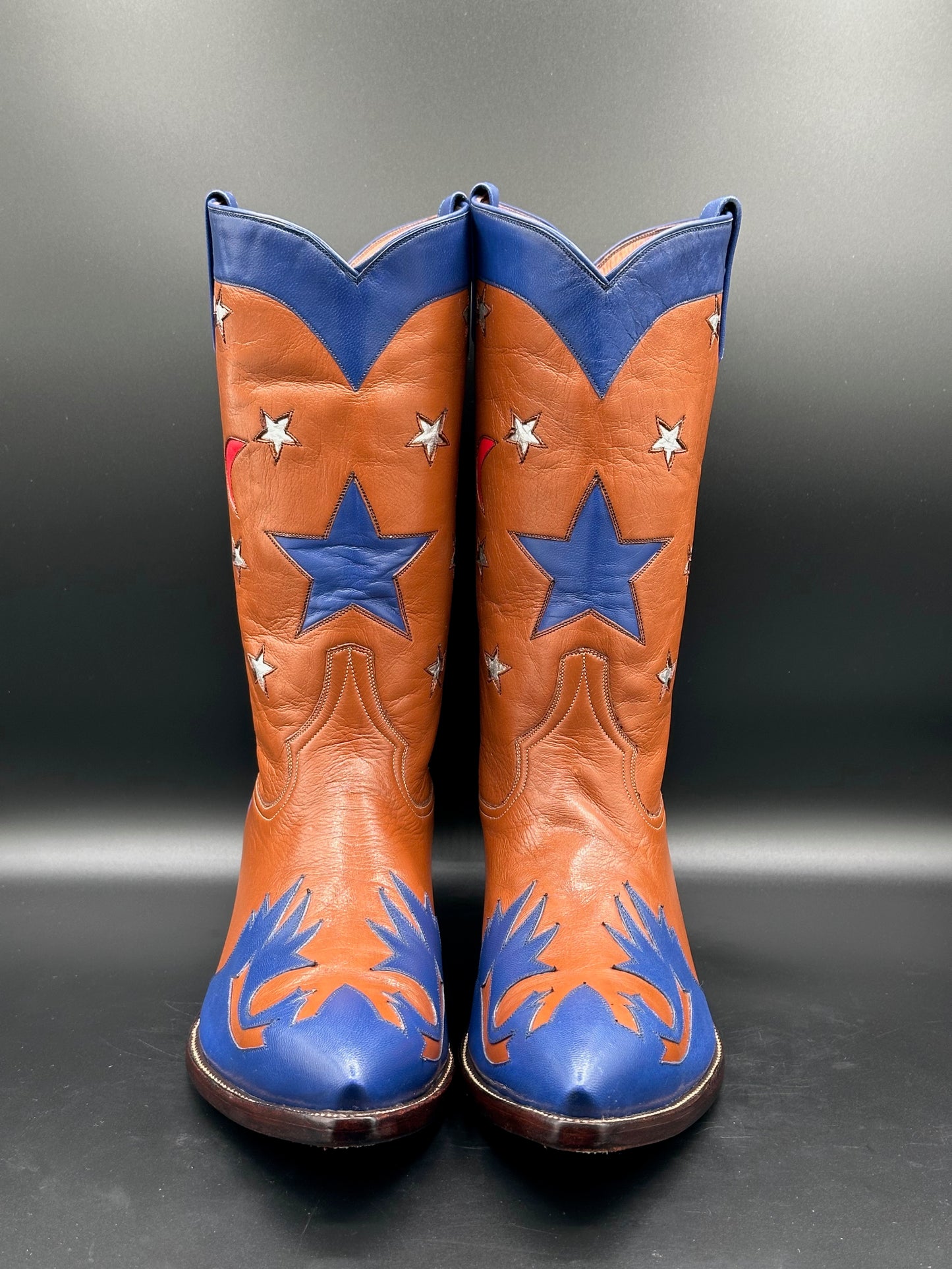 Rocketbuster Custom Stars and Moon Western Boots 10 E