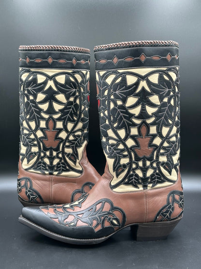 Liberty Custom Inlay Cowboy Boots size 10 D - UNWORN