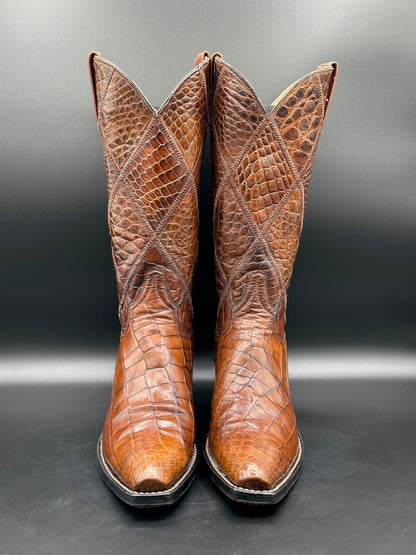 Austin Hall Custom Full Alligator Cowgirl Boots size 7.5 B