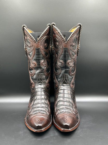Lucchese Weston Custom Full Caiman and Python Cowboy Boots size 8.5 D