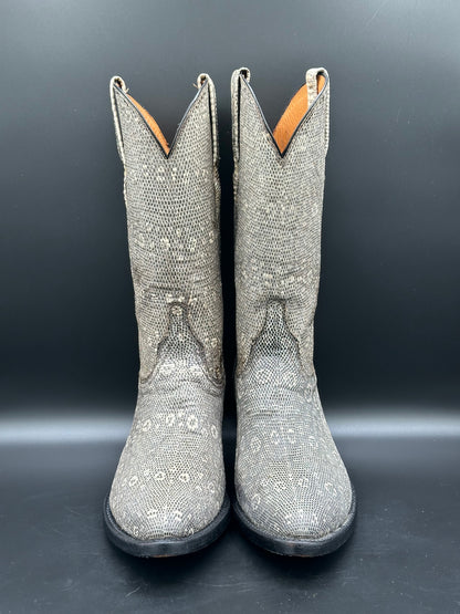 Lucchese Custom Full Ringtail Lizard Cowboy Boots size 8.5 D