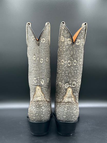 Lucchese Custom Full Ringtail Lizard Cowboy Boots size 8.5 D