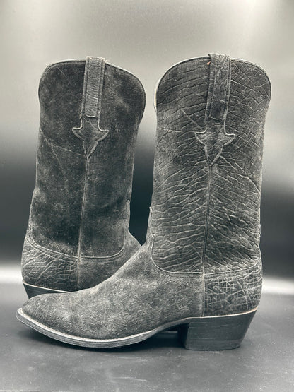 Lucchese Full Sueded Hippo Western Boots 9.5 D