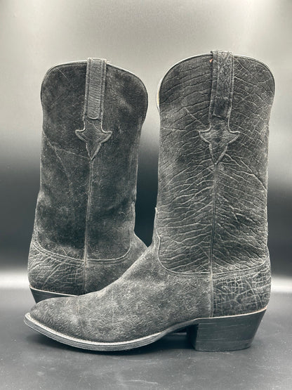 Lucchese Full Sueded Hippo Western Boots 9.5 D
