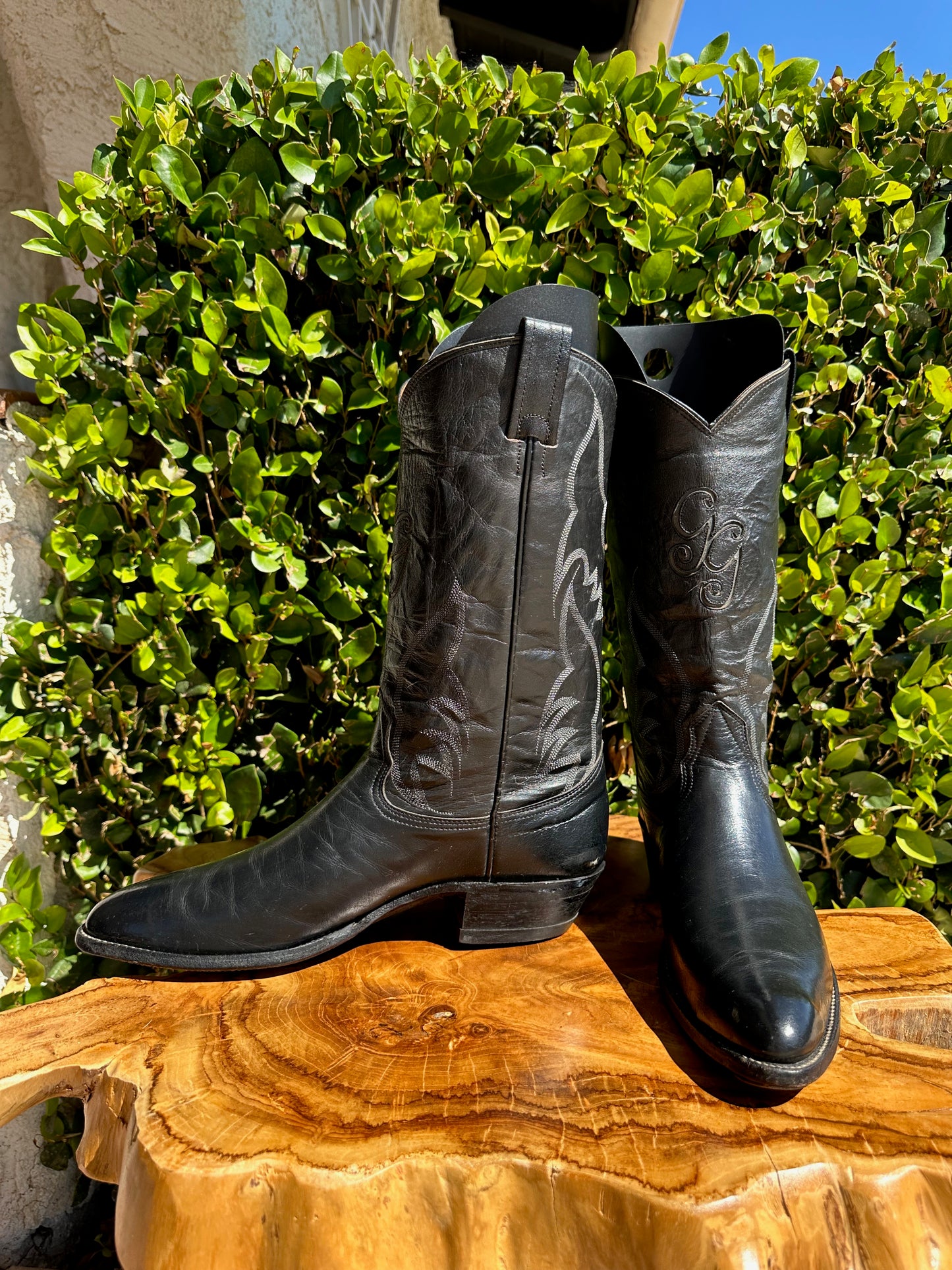 Custom GG Initials Nocona Calf Skin Cowboy Boots size 10.5 AA