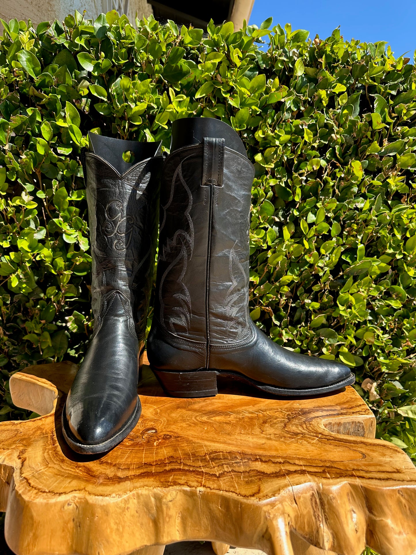 Custom GG Initials Nocona Calf Skin Cowboy Boots size 10.5 AA