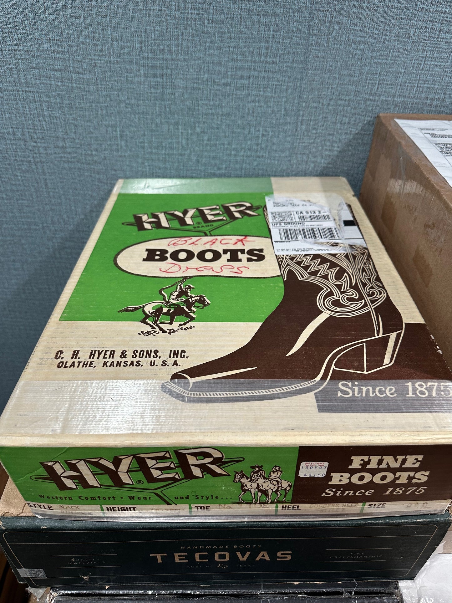 1950's HYER Rimrock Western Boots size 9.5 C (8.5 D)