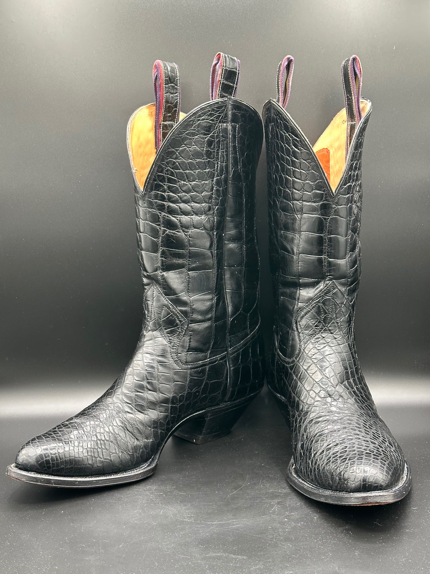 Griffith - Blucher Boot Company Custom Full American Alligator Western Boots 11.5 D