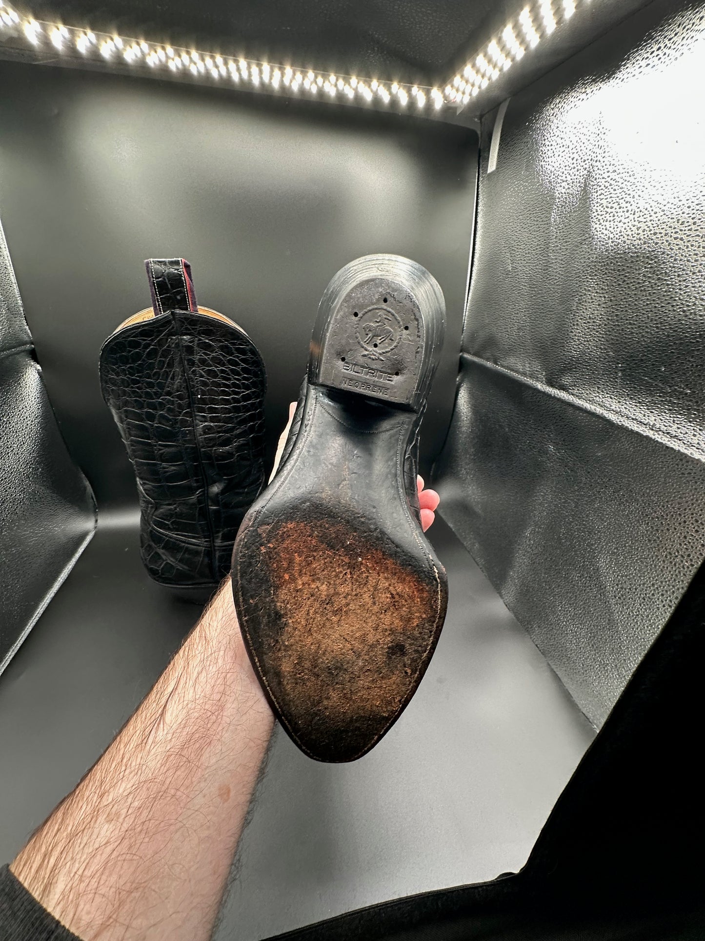 Griffith - Blucher Boot Company Custom Full American Alligator Western Boots 11.5 D