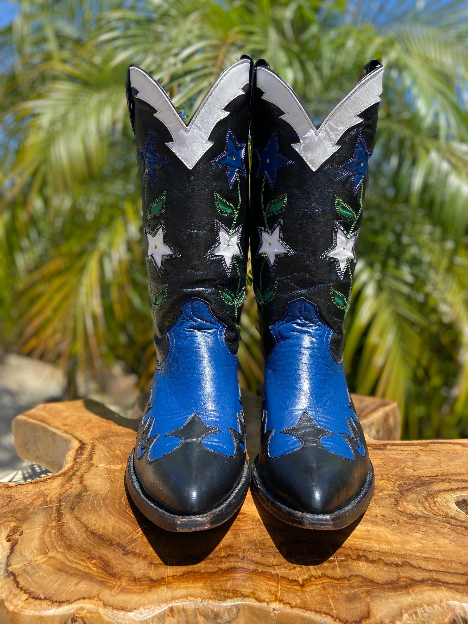 Montana Custom Flower Inlay Size EE Cowboy Boots – Western